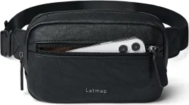 2L Fanny Packs Everywhere Belt Bag Small Fashion Crossbody Waist Pack Faux Leather Waterproof Sling Chest Bag For Women Trendy Black