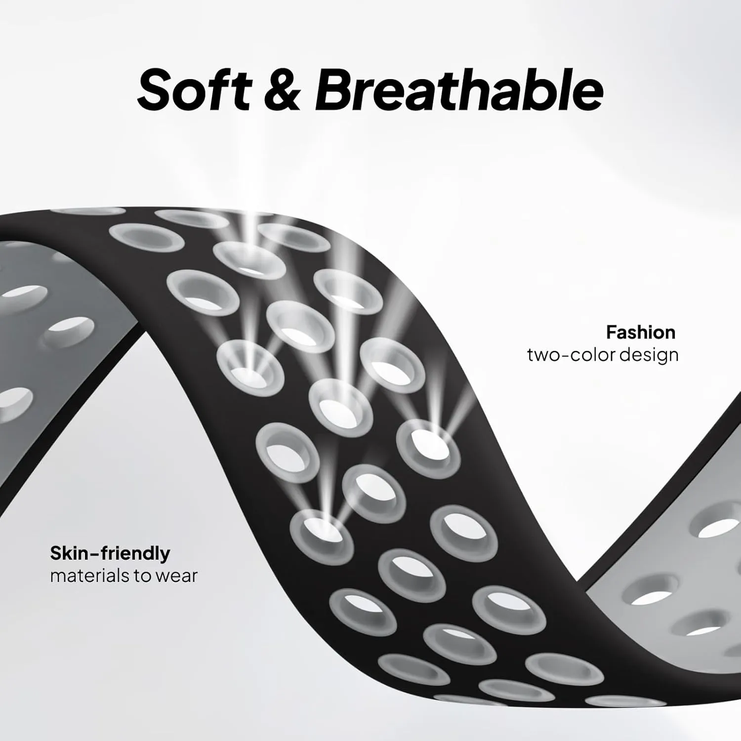 3 Pack Sport Bands Compatible with Apple Watch Band 44mm 45mm 46mm 42mm 41mm 40mm 38mm 49mm for Men Women, Soft Silicone Breathable Wristband for iWatch Series 10 9 8 7 6 5 4 3 2 1 SE Ultra 2