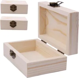 3pcs Wooden Storage Box Jewelry Unfinished Wood Treasure Chest Unfinished Wooden Boxes Large Sunglasses Case Organizer Necklace Holder Organizer Sunglass Holder Organizer Beige