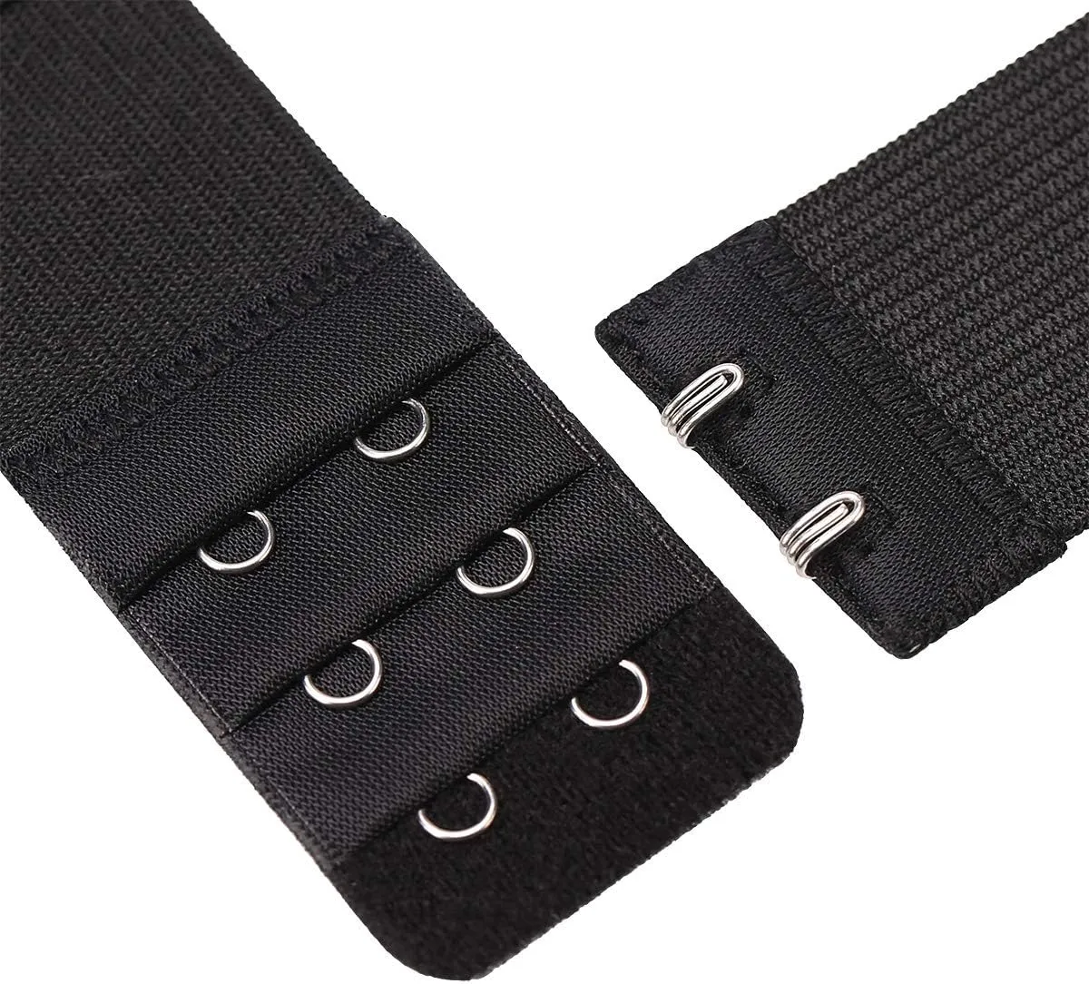 6 Pieces Women's Soft Comfortable Elastic Bra Extenders Bra Extension Strap 2 Hook 3 Row Lady's Bra Extender Bra Band