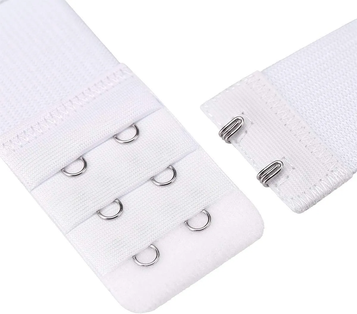 6 Pieces Women's Soft Comfortable Elastic Bra Extenders Bra Extension Strap 2 Hook 3 Row Lady's Bra Extender Bra Band