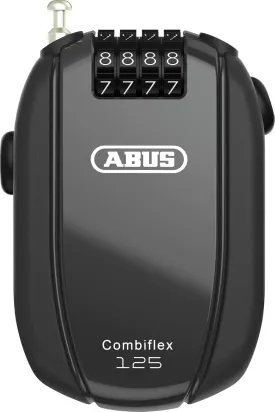 ABUS Combiflex Cable Lock - Lock for securing skis, Helmet, pram and Luggage - Trip 125-125 cm Long - 3 mm Thick - with Number Code - Black