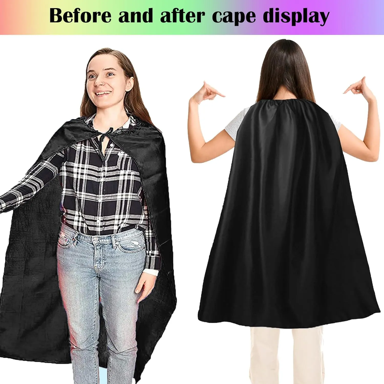 Adult Superhero Cape and Mask for Man and Woman - Halloween Vampire Capes Superhero Party Capes