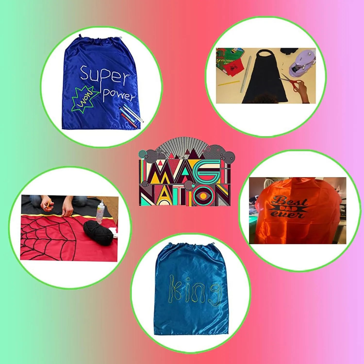 Adult Superhero Cape and Masks-Halloween Vampire Cape Men and Women Costume Party Superhero Cape