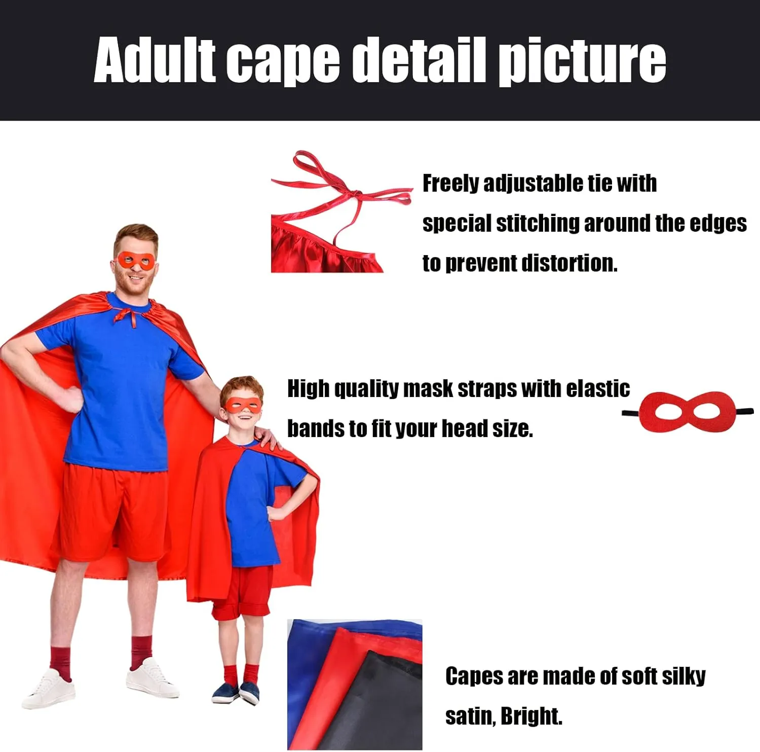 Adult Superhero Capes and Masks - Halloween Vampire Cape Superhero Party Capes Superhero Costume