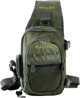 Allen Company Cedar Creek Fly Fishing Sling Pack - Fits up to 4 Tackle/Fly Boxes and Other Accessories - Gray and Lime/Olive