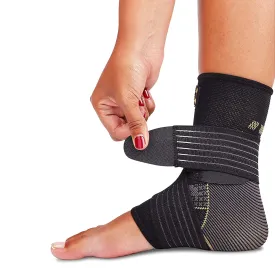 Ankle Brace for Women and Men - Ankle Compression Brace with Adjustable Straps, Ankle Sprain Braces, Arch Support Brace for Sprained Ankle, Achilles Tendon Support Plantar Fasciitis Relief, Large