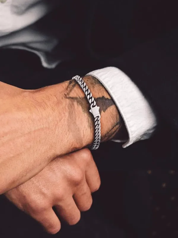 Bandmax Mens Stainless Steel Chain Necklaces 5/7/9/12 MM Chunky Miami Cuban Link Chain Necklace Bracelet Silver/Gold/Black Chains for Men 18"-30"