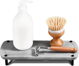 Bathroom Sink Fast Drying Stone Sink Caddy Drying Rack Accessory Organizer Diatomaceous Earth Bottle Drying Rack Dish Sponge Countertop Organizer Drytomini by Momo Lifestyle