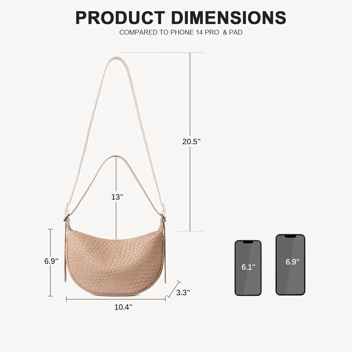 BOSTANTEN Purses for Women Small Crossbody Bags Crescent Shoulder Bag Hobo Handbag with Adjustable Strap