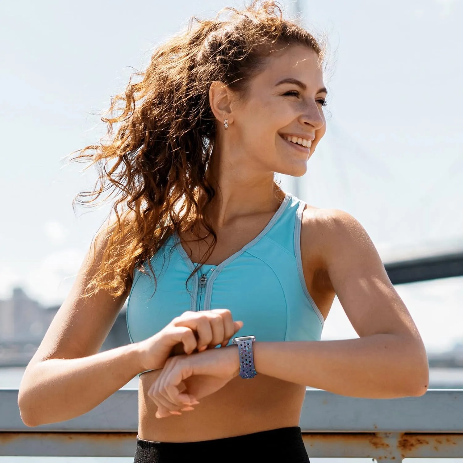 Breathable Sport Band Compatible with Apple Watch Band 38mm 40mm 41mm 42mm 44mm 45mm 46mm 49mm, Soft Eco-Friendly Silicone Band for iWatch Series 10/9/8/7/6/5/4/3/2/1 SE Ultra