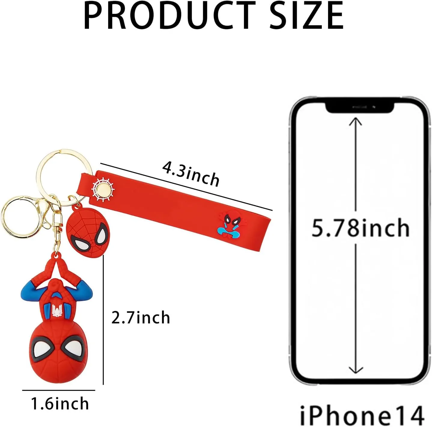 Cartoon Keychain for Girls and Boys, Cute Keychains Accessories Keyring Key Wristlet Car Charms Backpack Key Chain