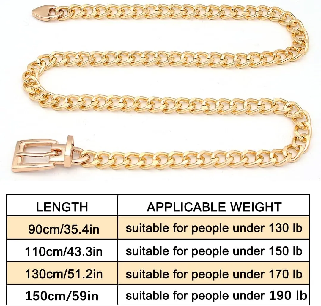 Chain Belts for Women Chunky Waist Chain Belt Punk Belt for Girls Dresses