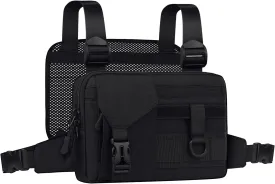Chest Bag for Men Lightweight Running Chest Pack for Men, Compact Sport Vest Water Resistant, Tool Bag for Workouts, Running, Travel,Cycling,Fishing,Hiking