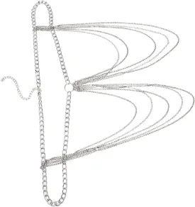 Chic Body Chain for Women with Tassel Design Lightweight Jewelry for Parties and Special Occasions Versatile Metal Waist Belt for Unique Style