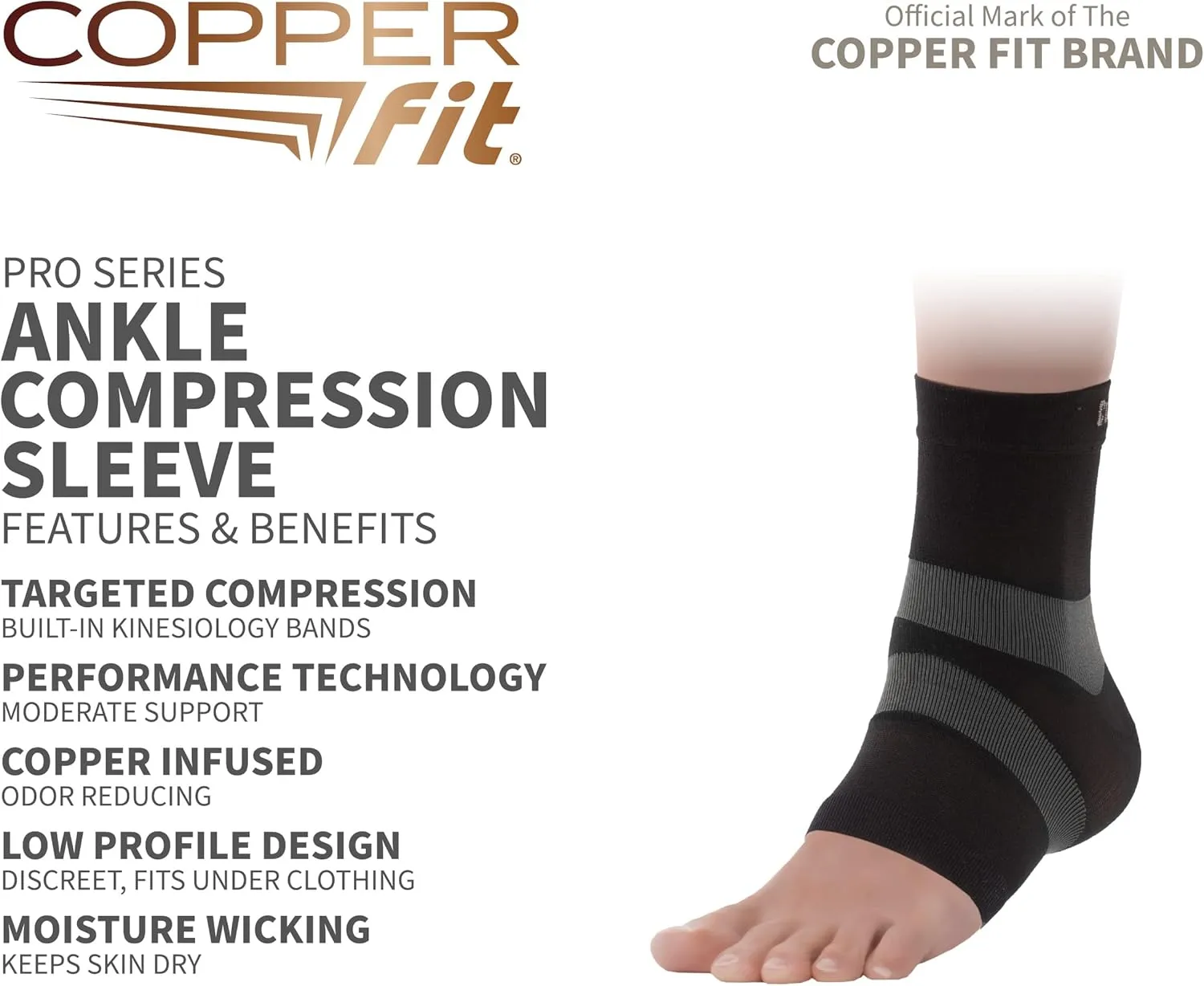 Copper Fit Pro Series Unisex Ankle Compression Sleeve