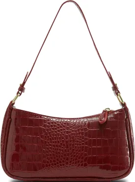 Crescent Shoulder Bag for Women Trendy Tote Handbag Purse Vegan Leather Clutch Handbag with 2 Removable Straps