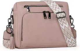 Crossbody Bags for Women MultiPockets Purses for Women Vegan Leather Shoulder Bag with Ajustable Strap for Shopping