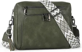 Crossbody Bags for Women MultiPockets Purses for Women Vegan Leather Shoulder Bag with Ajustable Strap for Shopping
