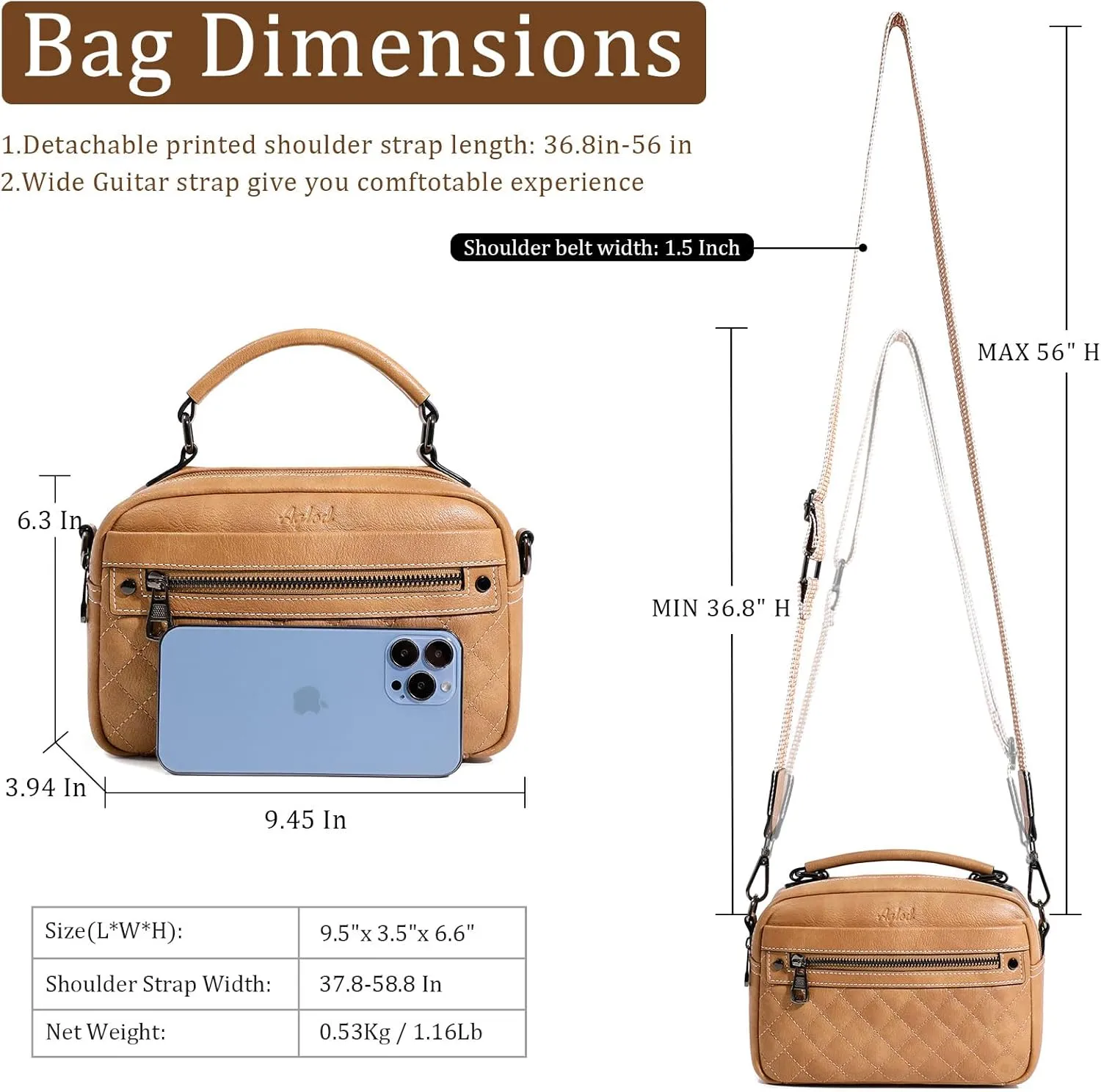 Crossbody Bags for Women Vegan Leather Shoulder Handbags Small Cross Body Purses for Women Trendy with Wide Strap