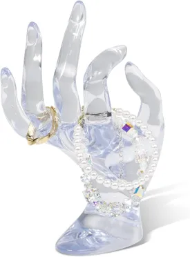 DI QIU REN Hand Form Ring Holder Jewelry Display Holder, Clear Room Decor Aesthetic Bracelet Ring Watch Stand Support Holder Preppy Jewelry Holder for Y2k Room Decor
