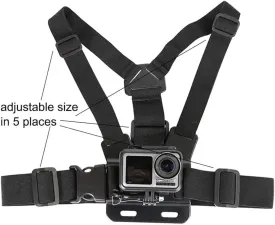 DovzS. Mobile Phone Chest Strap Holder.ompatible with GoPro for VLOG/POV, with iPhone 13 12 11 Pro Max Plus, Samsung, GoPro Hero 9, 8, 7, 6, 5, OSMO Action, AKASO, (4 to 7 inches).