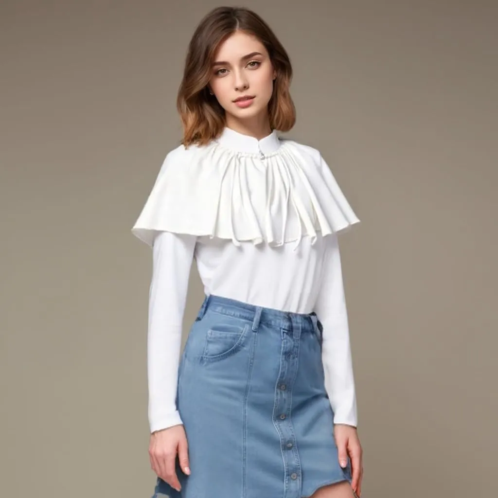Elegant Chest Coverup Fashion Stand Collar Shawl Elegant Shoulder Wrap Comfortable Unique Capelet