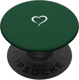 Emerald Green Hand Drawn Heart Minimalist Love PopSockets Adhesive PopGrip