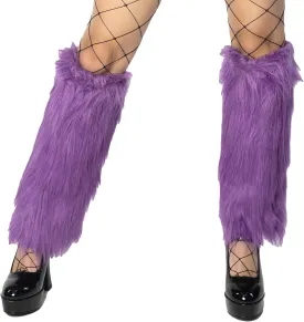 ENVY BODY SHOP Women's Boot Cuff Cover for Party CostumesFurry Festival Leg Warmers (Purple)