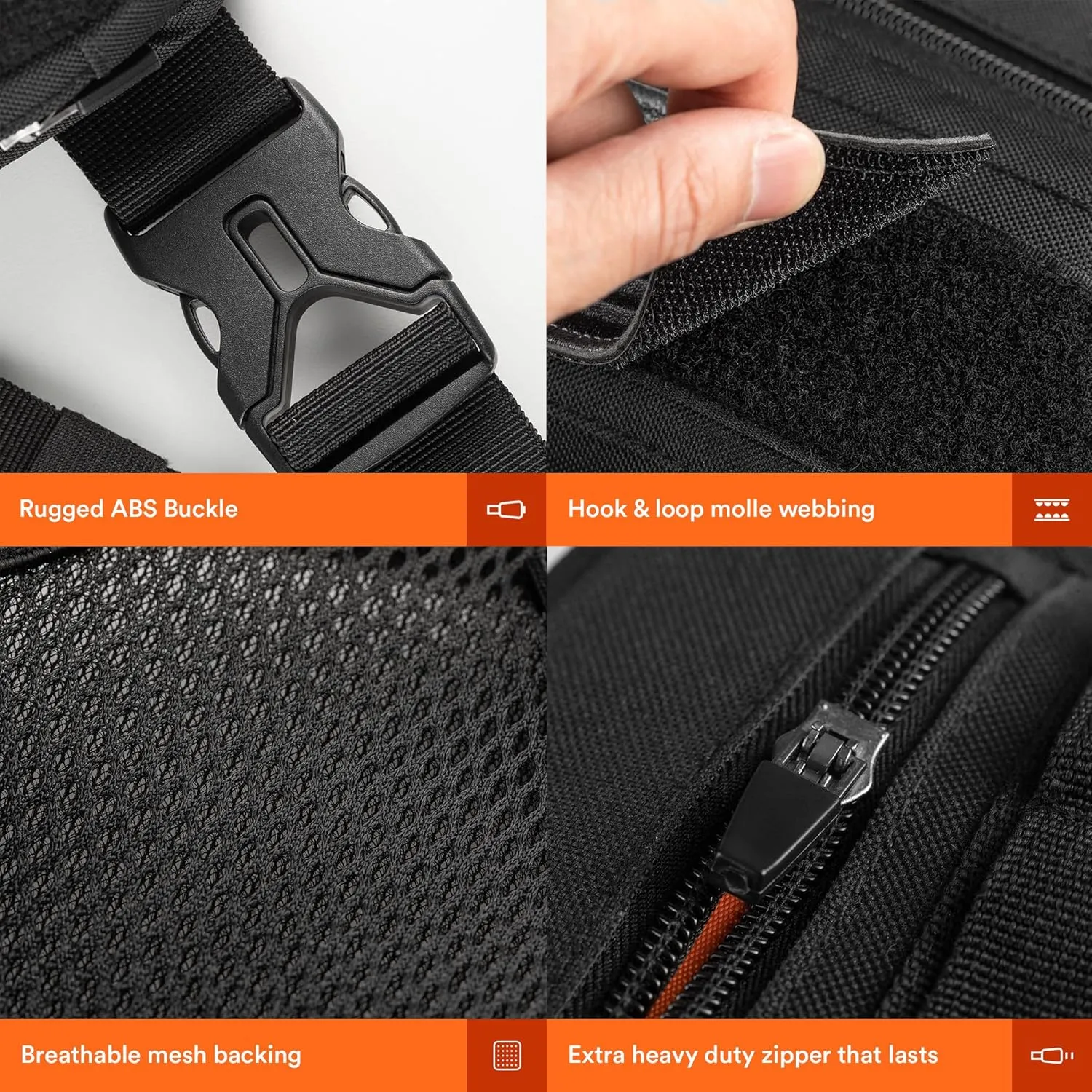 Fitdom Tactical Inspired Sports Utility Chest Pack. Chest Bag For Men With Built-In Phone Holder. This EDC Rig Pouch Vest is Perfect For Workouts, Cycling & Hiking