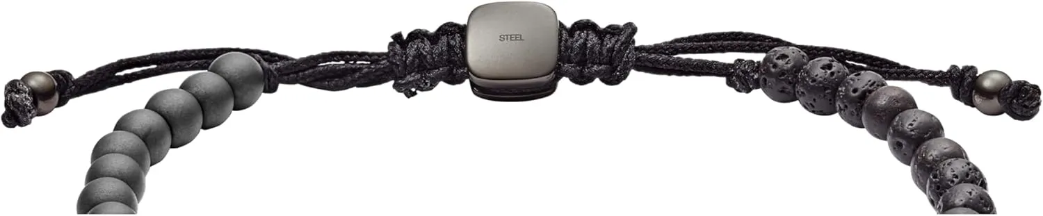 Fossil Men's Stainless Steel and Genuine Leather and/or Beaded Bracelet for Men