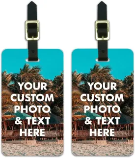 Graphics and More Self-EEZ(TM) Custom Personalized Luggage Tag Set