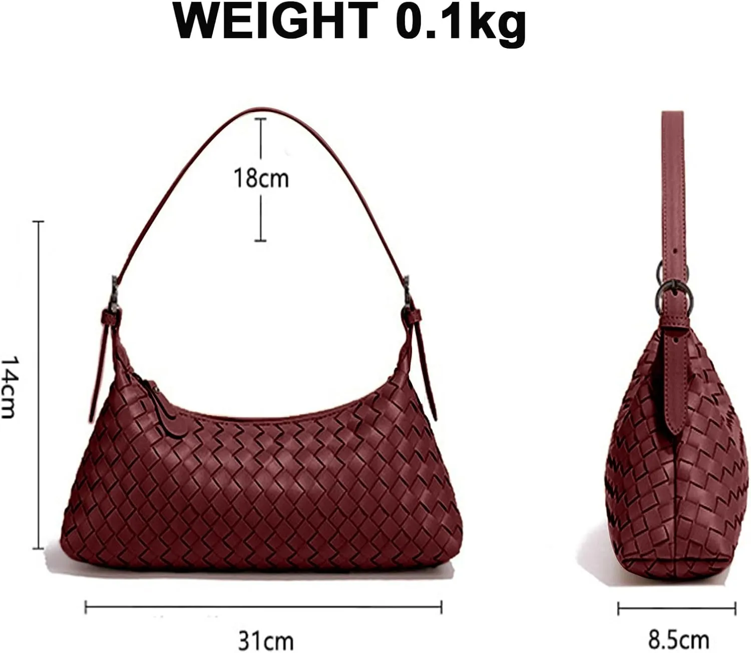 Handbags Shoulder Bags for Women Small Bags Women's Woven Tote Bag Crossbody Handbag Travel Hand Bag Purse Hobo