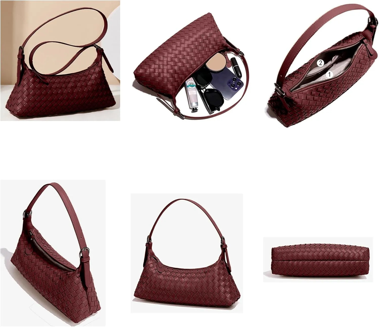 Handbags Shoulder Bags for Women Small Bags Women's Woven Tote Bag Crossbody Handbag Travel Hand Bag Purse Hobo