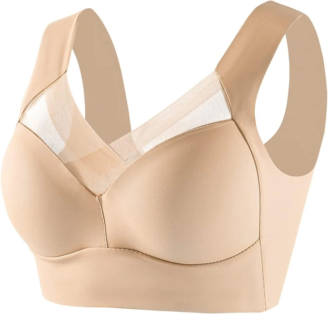 Hatmeo Posture Correcting Bra Orthopedic Anti-Sagging Bras for Senior High Support Ice Silk Breathable Push up Bras