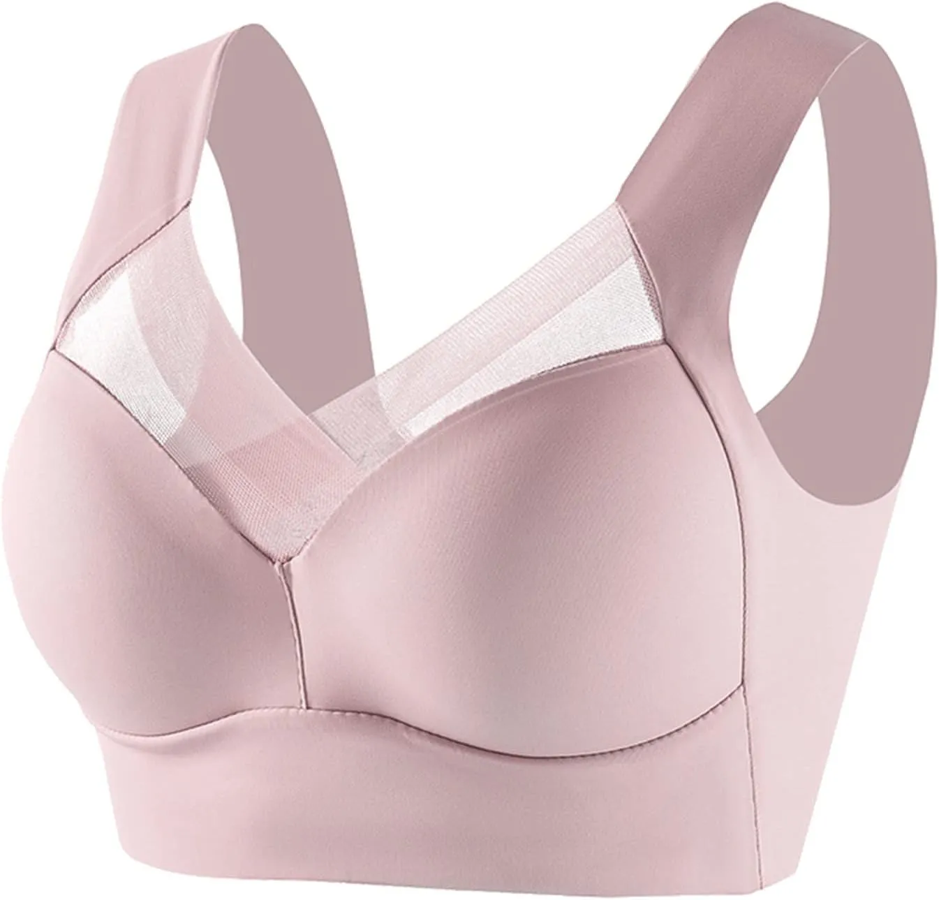 Hatmeo Posture Correcting Bra Orthopedic Anti-Sagging Bras for Senior High Support Ice Silk Breathable Push up Bras