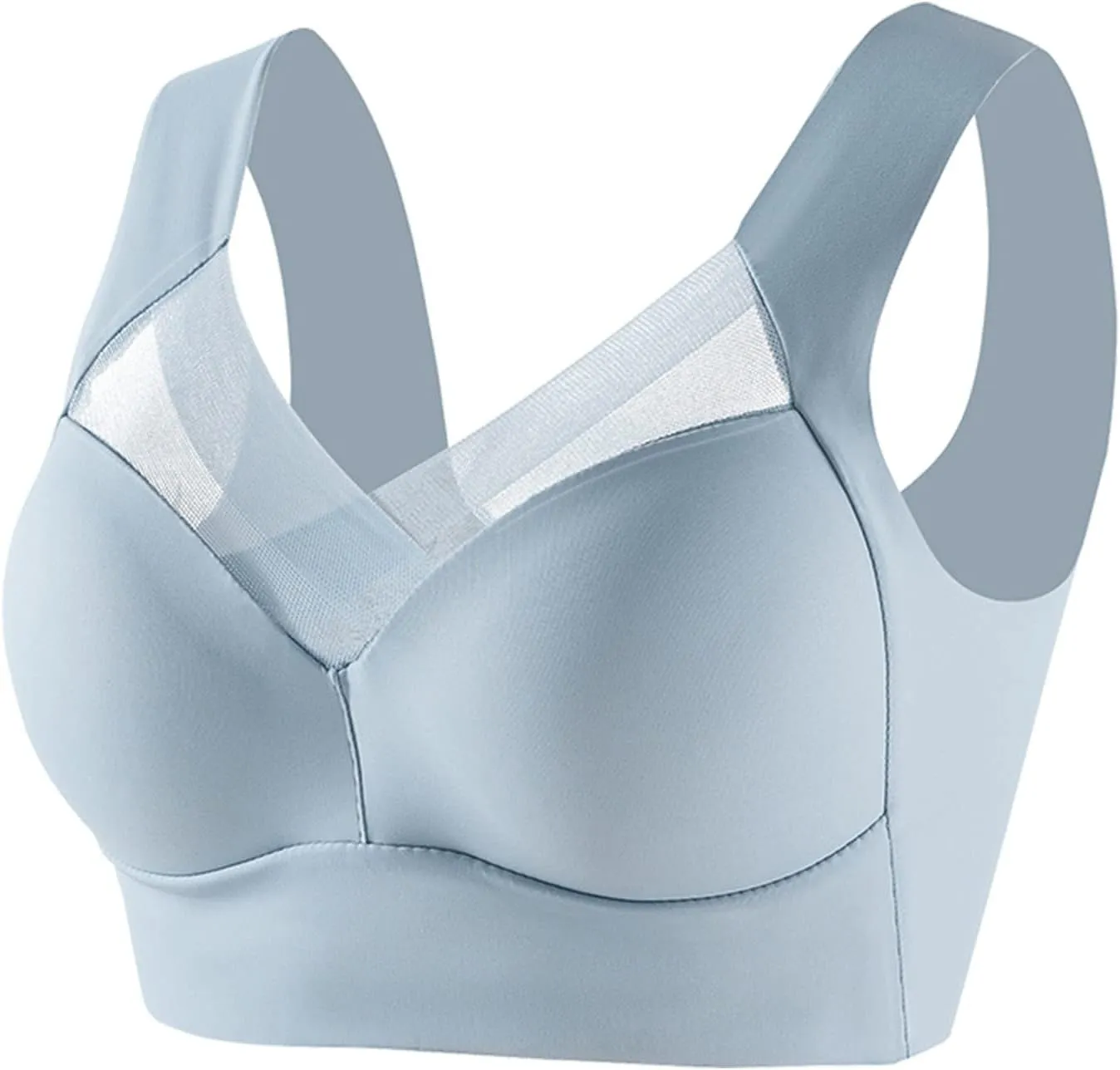 Hatmeo Posture Correcting Bra Orthopedic Anti-Sagging Bras for Senior High Support Ice Silk Breathable Push up Bras