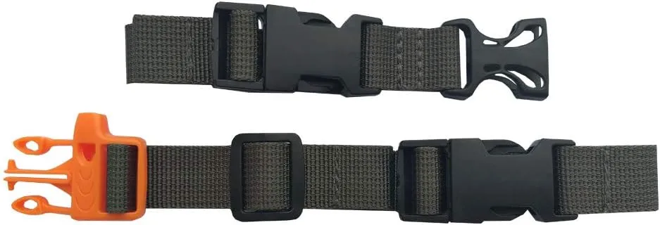 HDHYK Backpack Chest Strap- Nylon - Adjustable Universal (Wolf Grey)