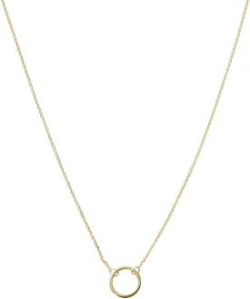 Honeycat Gold, Rose Gold, or Silver Mini Karma Open Circle Orbit Necklace | Minimalist, Delicate Jewelry
