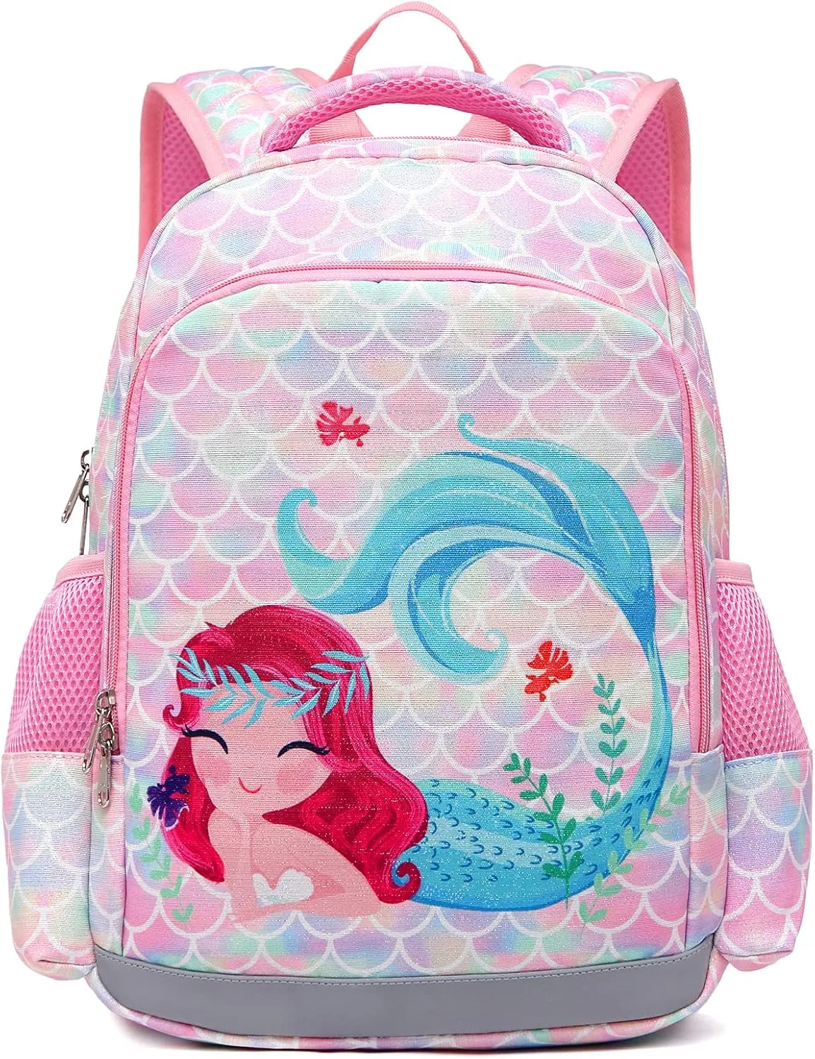 JIANYA Kids Backpack for Girls, Preschool Kindergarten School Bag with Lunch Box & Chest Strap, 15" Tall