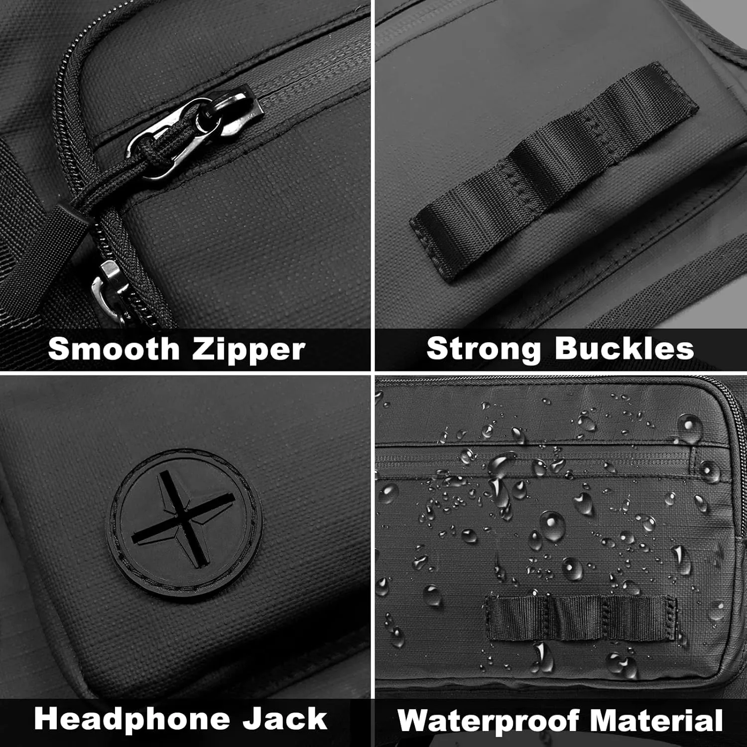 KINGSLONG Running Chest Pack, Lightweight Running Vest Water Resistant Chest Bag with Phone Holder for Workouts, Running Backpack for Men Women