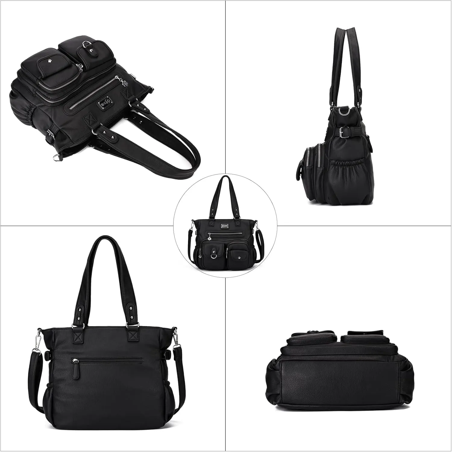 KL928 Large Purses for Women Shoulder Bag Tote Handbags Stylish Vegan Leather Hobo Bags Ladies