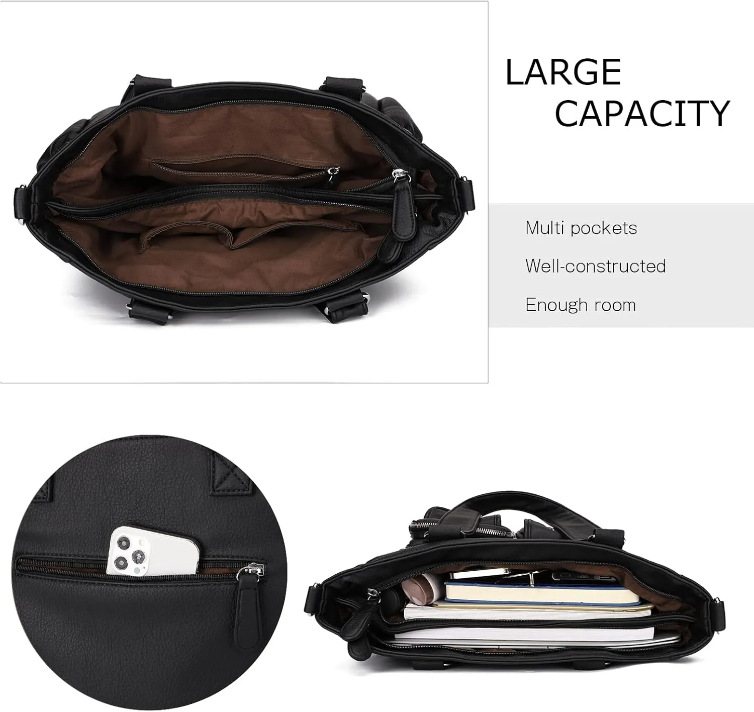 KL928 Large Purses for Women Shoulder Bag Tote Handbags Stylish Vegan Leather Hobo Bags Ladies