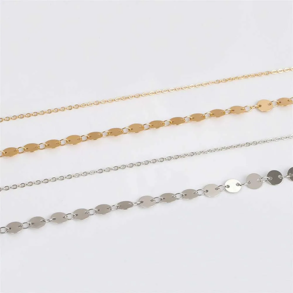 Ladies' Minimalist Sequin Double-Layer Waist Chain Body Chain Waist Chain Accessory