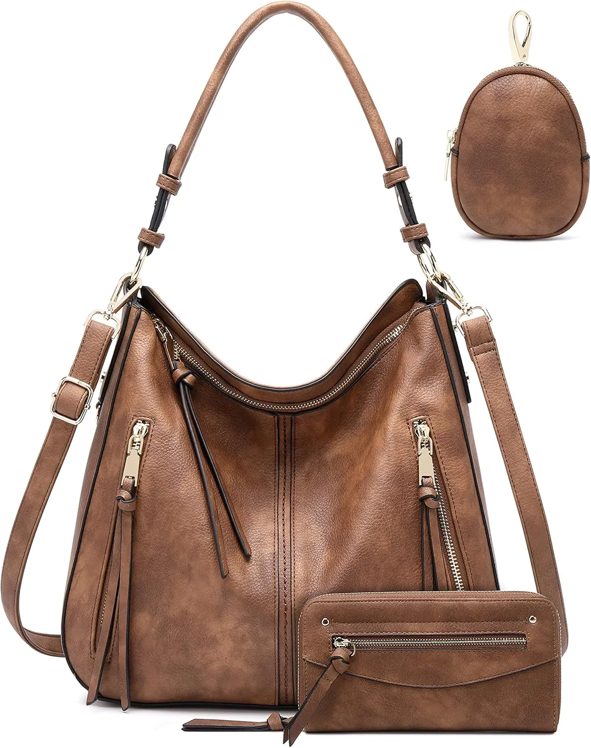 lapsting Hobo Bags for Women Handbags Purse Ladies Boho Shoulder Bag Crossbody Purses Faux Leather