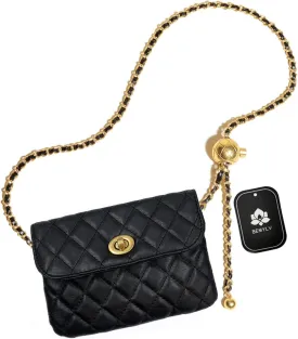 Leather Chain Belt Bag for Women Crossbody Waist Purse Fanny Pack Fashion Evening Clutch Mini Handbag Detachable