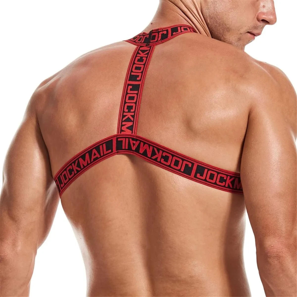 Mens Fitness Shoulder Strap Crop Top Chest Muscle Harness Bandage Strap