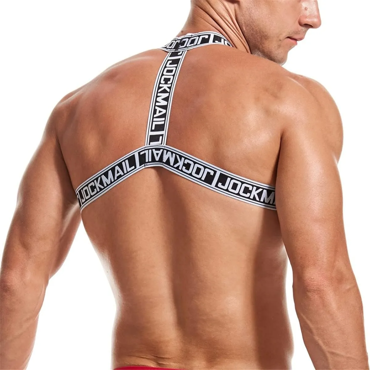 Mens Fitness Shoulder Strap Crop Top Chest Muscle Harness Bandage Strap
