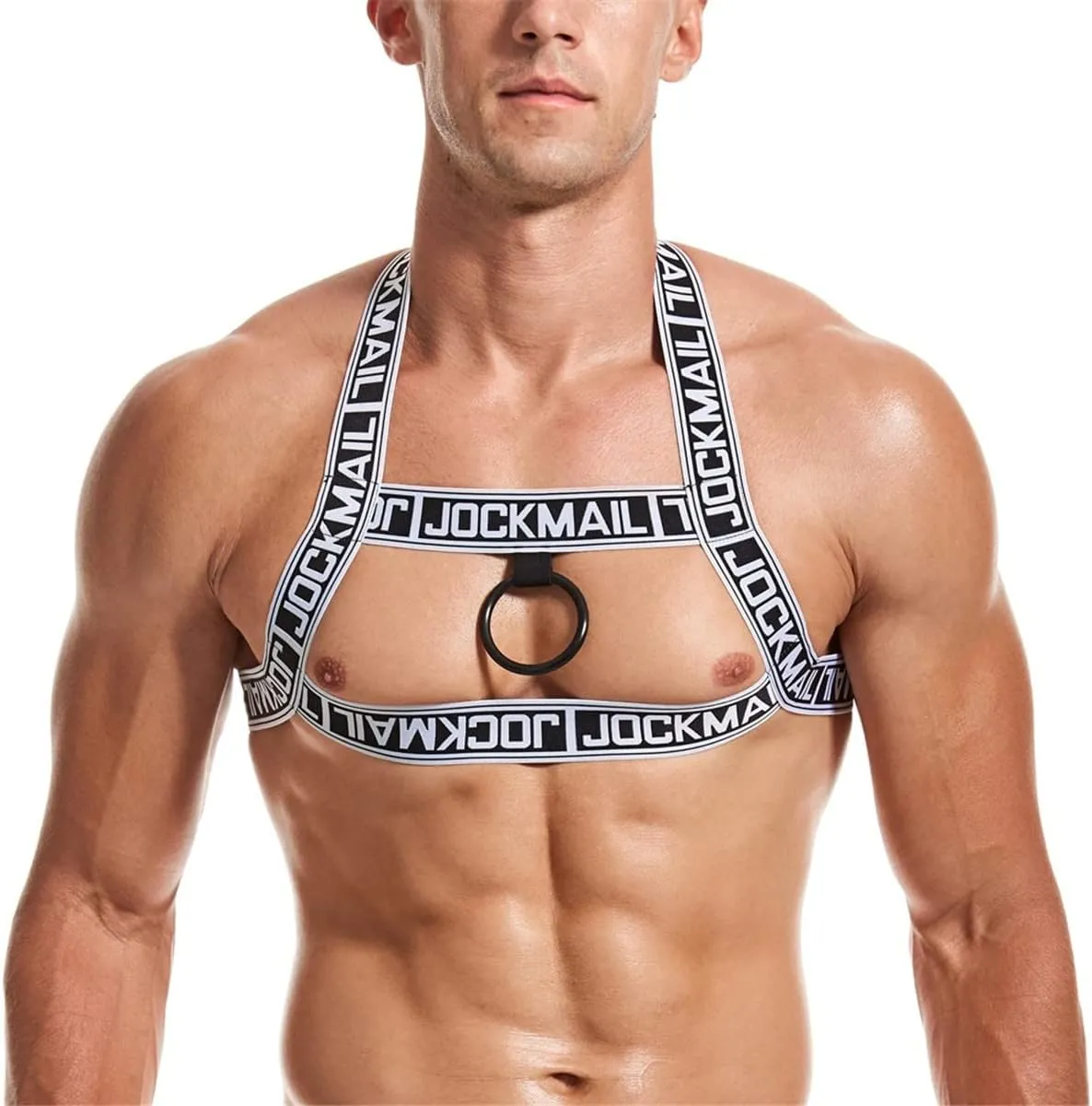 Mens Fitness Shoulder Strap Crop Top Chest Muscle Harness Bandage Strap