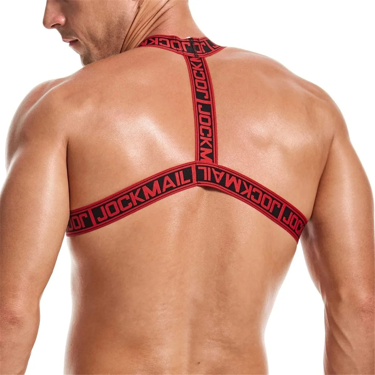 Mens Fitness Shoulder Strap Crop Top Chest Muscle Harness Bandage Strap